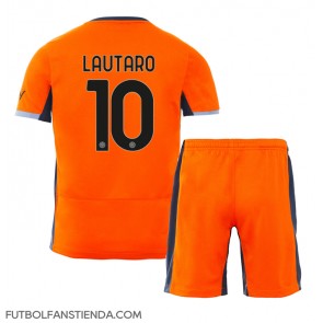 Inter Milan Lautaro Martinez #10 Tercera Equipación Niños 2023-24 Manga Corta (+ Pantalones cortos)